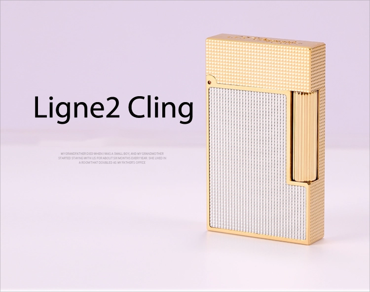 S.T. Dupont Ligne 2 Cling With Gold Finish Lighter detail 4