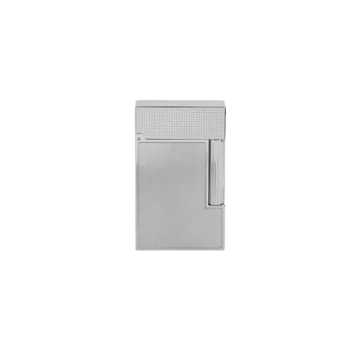 S.T. Dupont Ligne 2 Microdiamond Head Brushed Platinum Lighter main